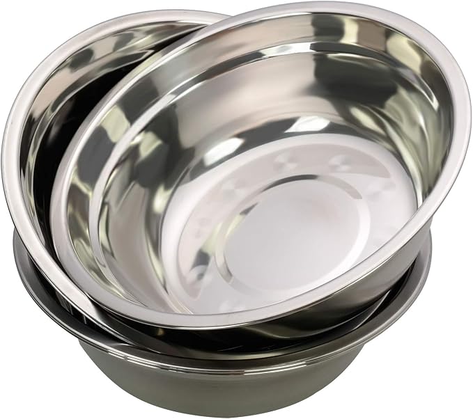 Metal Mixing Bowls, Stainless Steel Serving Bowl, Set of 4