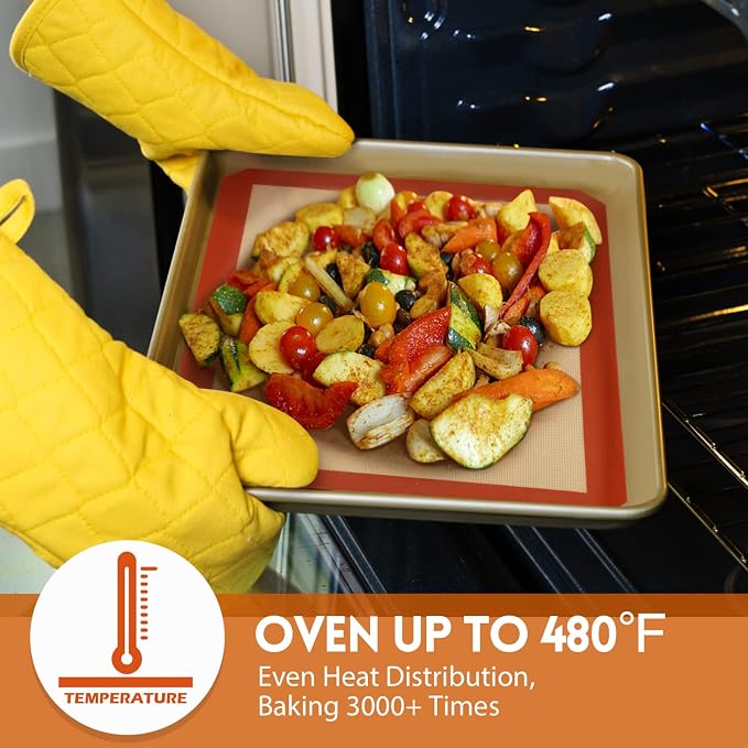 STATINT Non-Stick Silicone Baking Mat, Premium Food Safe - Pack of 3