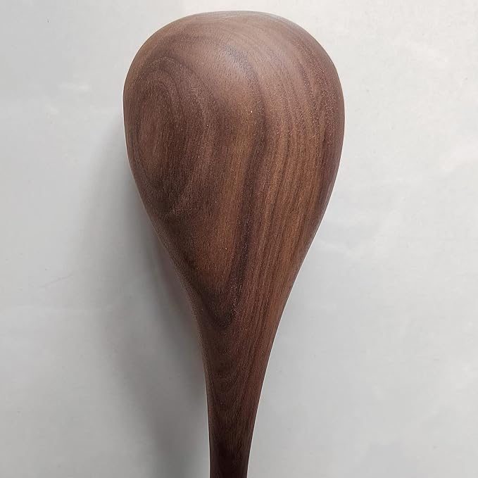 Black Walnut Wooden Ladle - 14" Long Handle, Handmade, Nonstick, Sustainable