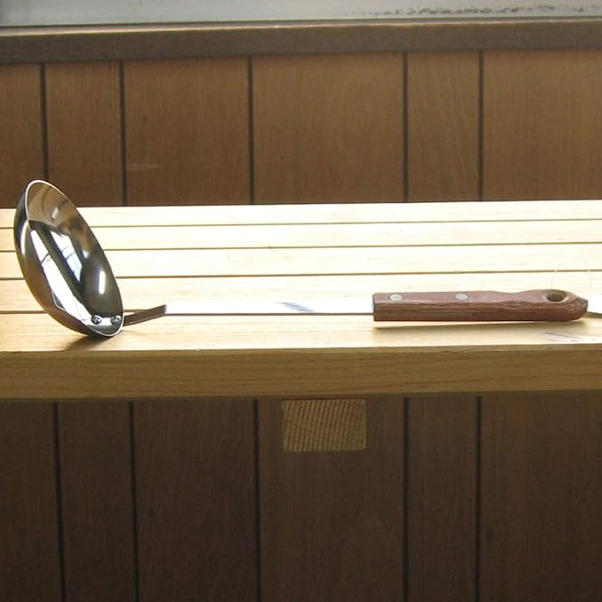 Frost Bird Seisakusho Pakka Wood Ladle Medium Stainless Steel Wood Pattern Made in Japan
