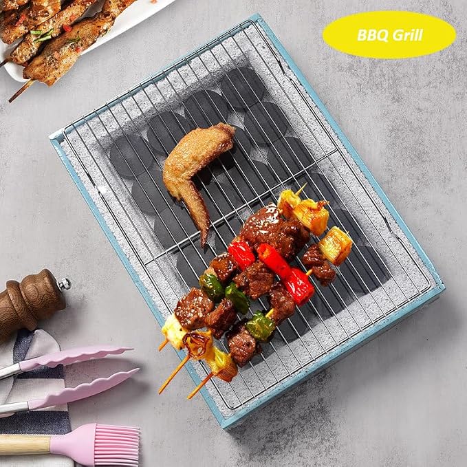 2 Pack CoolingRack, 12.2"x7.9" Heavy Duty Stainless Steel Baking Cookie Cooling Rack Oven Safe Wire Rack for Oven Safe Cooking Grilling (2 Pack)