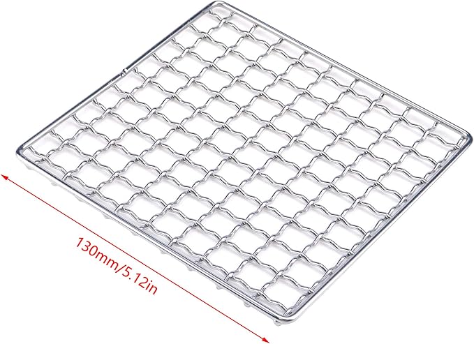 Cooling Rack Stainless Steel Wire Rack Barbecue Baking Net, Square | Metal Carbon Grill Square Cooling Rack 130×130mm/5.12×5.12in, Square