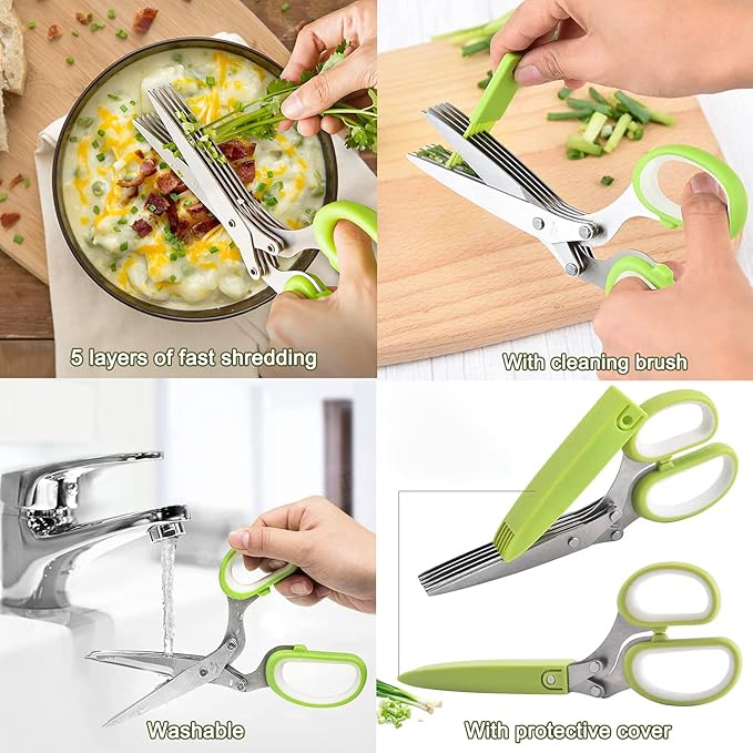 OMDAR Kitchen Scissors 3 Pack - Replacement - Stainless Steel Cooking Shears for Cutting Meat, Food, Fish, Poultry Multipurpose Sharp Sissors for Dishwasher Safe, 8.3 Inch
