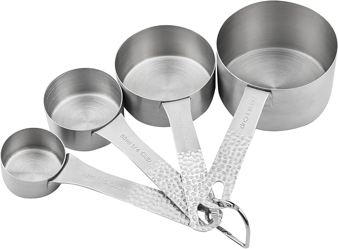 Measuring Cups and Spoons Set, 16 Piece Measuring Cup Set, 18/8 Stainless Steel Measuring Cups Spoons, Measure Cups & Measuring Spoons & Leveler & Measure Equivalents for Baking and Kitchen