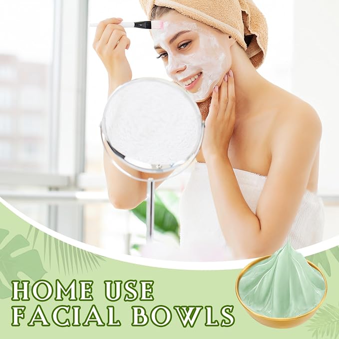 Teenyyou 18 Pcs 3. 23 In DIY Face Mask Mixing Bowl Stainless Steel Esthetician Facial Mask Bowl Facial Small Mixing Esthetician Supplies for Lady Women Skincare Home Salon Cosmetic Beauty (Gold)
