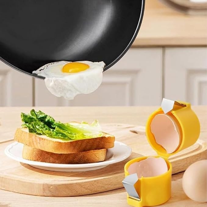 Egg Shell Opener for Raw Eggs – No Mess Egg Cracker Tool & Separator, Eggshell Topper Cutter for Easy Egg Opening, Perfect Egg Cracking Tool – Not for Hard-Boiled Eggs