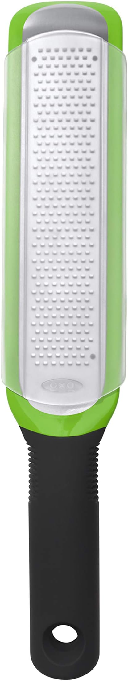 OXO Good Grips Soft-Handled Garlic Press,Black,One Size & Good Grips Etched Zester and Grater,Green,One Size