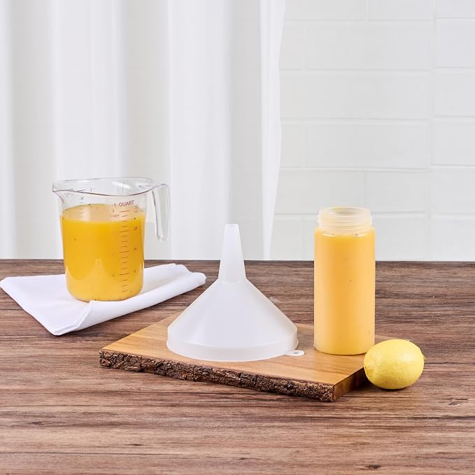 Restaurantware-Met Lux 24-ounce Plastic Funnel, 1 Plastic Funnel - Precise Spout, White Pouring Tool, Wide Spout, For Transferring Ingredients