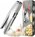 Garlic Press Stainless Steel, Garlic Crusher, Dishwasher Safe | 304 stainless steel, no peeling, ergonomic handles, dishwasher safe, 5 cm chamber