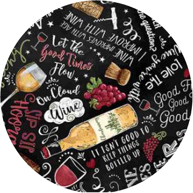 Andreas Silicone Jar Opener, Wine Talk – 6.25" Non-Slip Lid Gripper & Garlic Peeler, Food and Dishwasher Safe, Multi-Use, Durable Silicone & Fabric, Made in the USA, JO-426