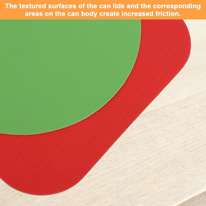 LUTER 4pcs Jar Opener Gripper Pad for Seniors with Weak Hands, Rubber | Multi-function Silicone Bottle Opener Lid Cap Rubber Gripper Pads Kitchen Coasters Gadgets, Red, Green