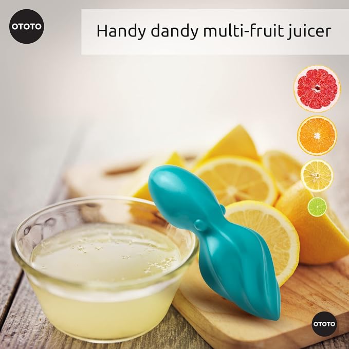 OTOTO OCTO Lemon Juicer Hand - Easy to Hold Lemon Squeezer Manual for Lemon, Lime, Oranges - BPA Free, Dishwasher Safe Citrus Juicer Hand Press Manual - Fun Kitchen Gadgets & Tools
