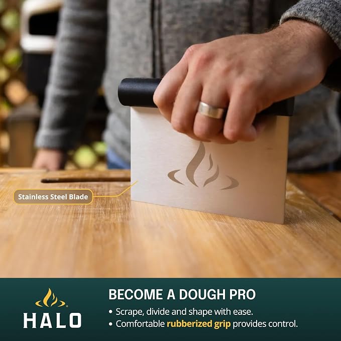 HALO Dough Cutter, works with the Versa 16 outdoor pizza oven, pizza dough baking and cooking accessory