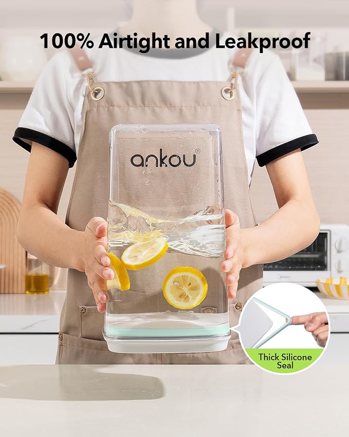 Airtight Food Storage Container with Pop Lid & 130ml Scoop, 4L/4.2qt *4 BPA-Free Cereal, Rice, Flour, Pasta & Snack Container, Stackable & Durable,Kitchen Pantry Organizer