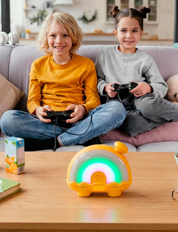 Timer Pal Rainbow Timer for Kids, Visual Timer for Kids with Night Light, Color-Changing Magnetic Visual Timer for Classroom/Calming Corner/Home (Yellow)