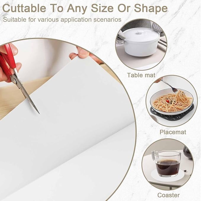 36''x36''(90cmx90cm) Silicone Kitchen Counter Mat, Extra Large Heat Resistant Non-Slip Countertop Protector, Waterproof Multipurpose Mat for Kitchen Island, Dark Gray