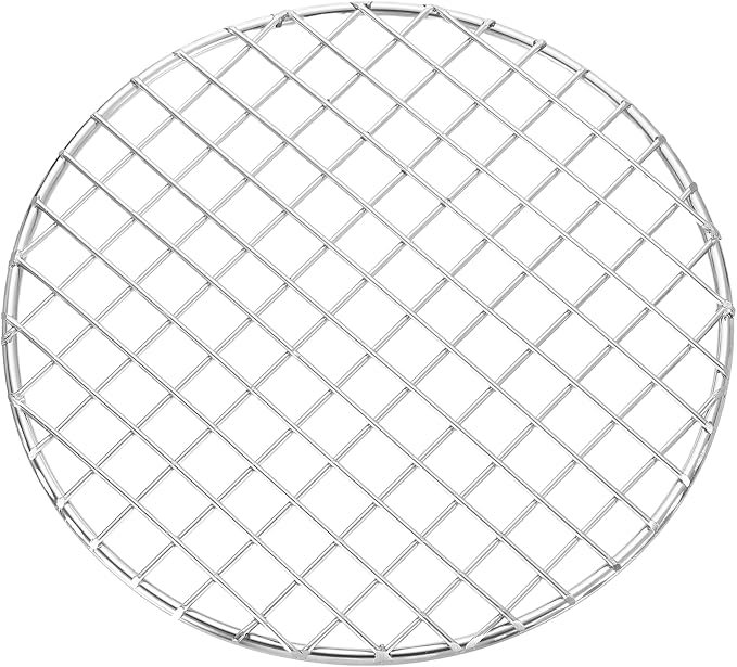 uxcell Round Cooking Rack, Dia 7.5 Inch Stainless Steel Grill Grate Cross Wire Barbecue Grill for Cooking Baking Air Fryer Racks, Silver