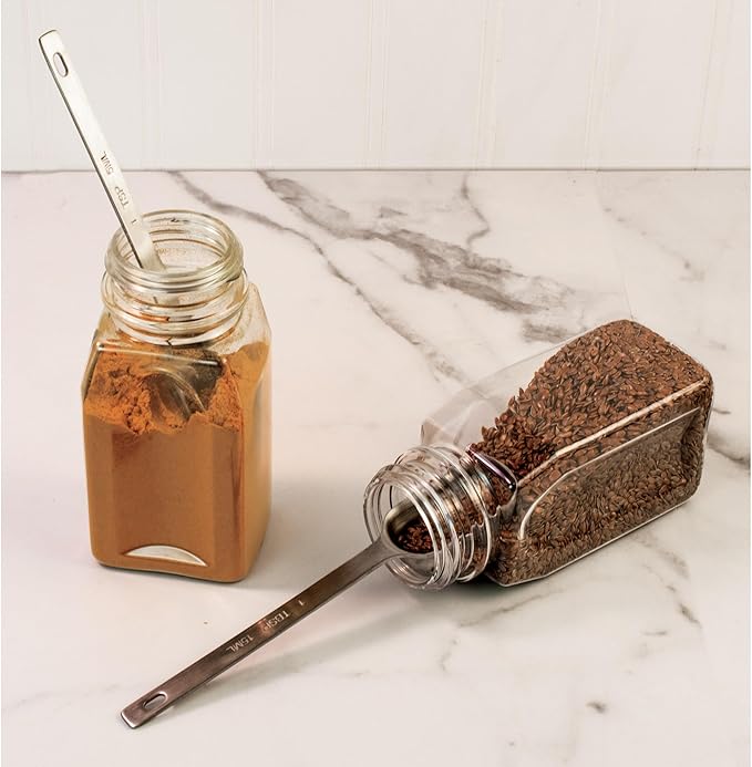 Mrs. Anderson’s Baking Spice Jar Measuring Spoons, Heavyweight 18/8 Stainless Steel, Set of 6 Narrow Measuring Spoons
