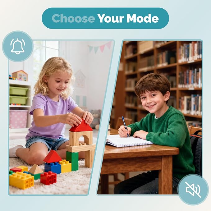 KADAMS Pomodoro Timer – Visual Timer Cube, LED Countdown Ring & Count Up Mode, Silent Flip Productivity Timer for Study, Classroom, Office, Cooking (Green 5-10-25-50 min)