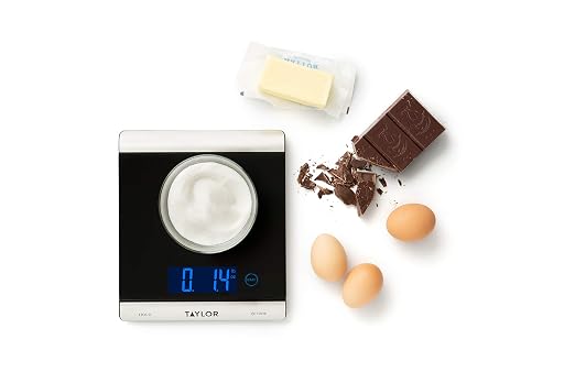 Taylor 3851 High-Capacity Digital Kitchen Scale, 33 lb, Black (Pack of 4)