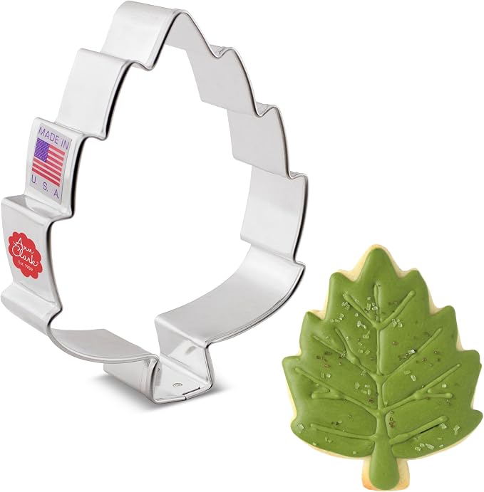 Ann Clark Birch Leaf Cookie Cutter, Large 4” Made in USA