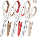Astercook Kitchen Scissors 3 Pack, Heavy Duty All Purpose Kitchen Shears for Food and Packaging, Stainless Steel Food Scissors for Meat, Poultry, Herbs and Vegetables, Dishwasher Safe