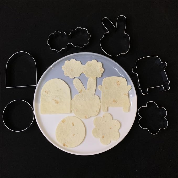 LUBTOSMN Large Groovy Cookie Cutter Set-6 Piece-VW Van, Peace Hand, Daisy, Floral Sunnies, Rainbow and Circle-Diswasher Safe-Cookie Cutters Shapes for Two Groovy One Birthday Party Decoratons