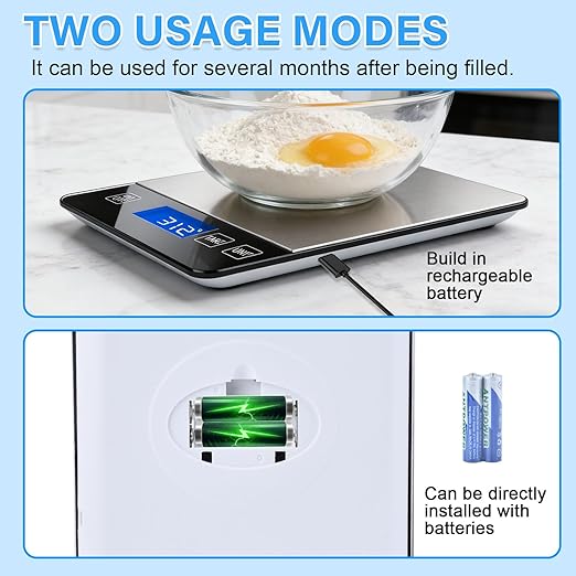 33lb Digital Kitchen Food Scale | Food Scales for Kitchen Weight Grams and Ounces Pounds/Ounces/Grams be Freely Changed for Daily Use Home Baking