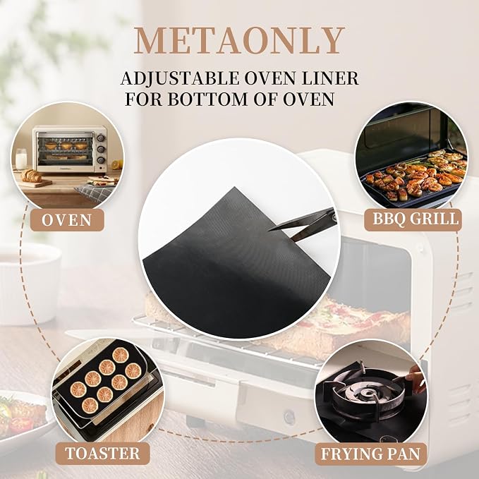METAONLY Grill Mats For Outdoor Grill, Bbq Grill Cooking Mat, Bbq Grilling Mat, Non Stick Grill Sheets 15.74" x 23.62"，6 Pack