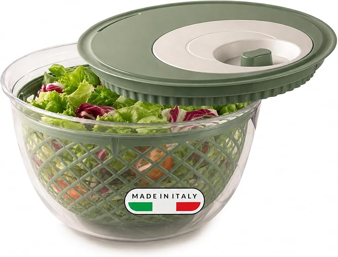 Snips Salad Spinner Spinner 4 LT | Green Colour | Made in Italy | Bpa Free, PP+San