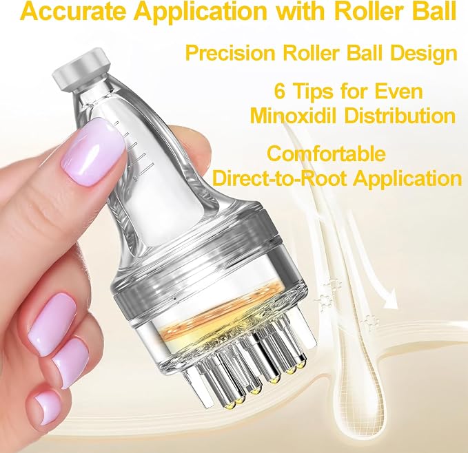 Angel Kiss Minoxidil Applicator, Hair Oil Applicator, Scalp Applicator Tool | Oil Dispenser for Hair: Fast Efficient Delivery to Hair Roots, Messy-Free, Waste-Free, Scalp Massage Compact Minoxidil Bottle