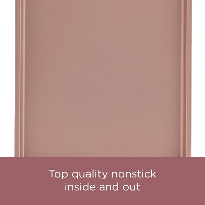 Farberware Baking Nonstick Cake Pan, Rectangle, 9 Inch x 13 Inch, Red Rose Gold