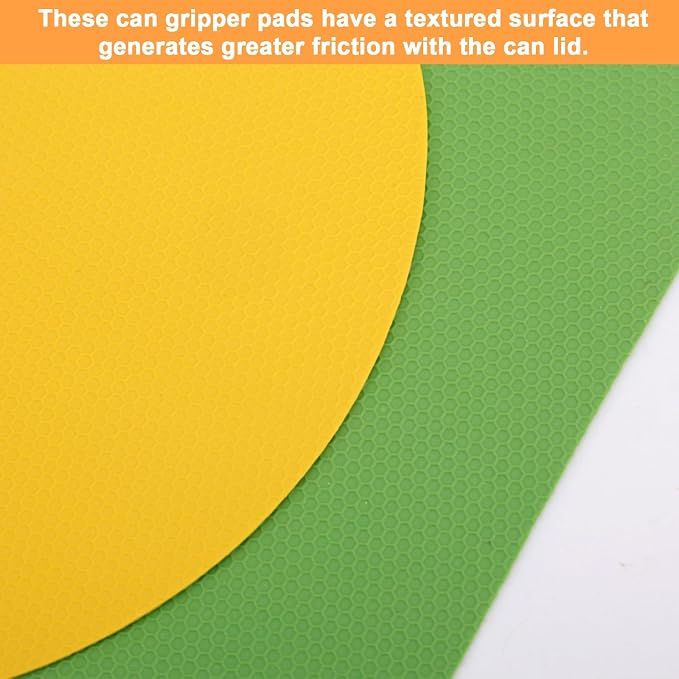 LUTER 4pcs Jar Opener Gripper Pad for Seniors with Weak Hands, Rubber | Multi-function Silicone Bottle Opener Lid Cap Rubber Gripper Pads Kitchen Coasters Gadgets, Yellow, Green
