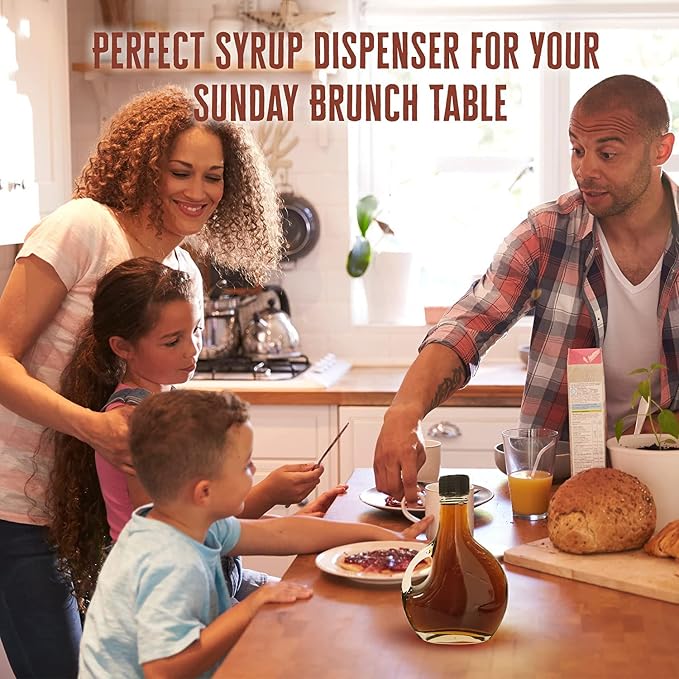 Cornaby's Clear Glass Storage Juice Bottles with Lid | European Style | Salad Dressing Container Set of 3, 8 Oz | Perfect for Gourmet Gift Giving | Homemade Oil Cruet, Syrup Dispenser
