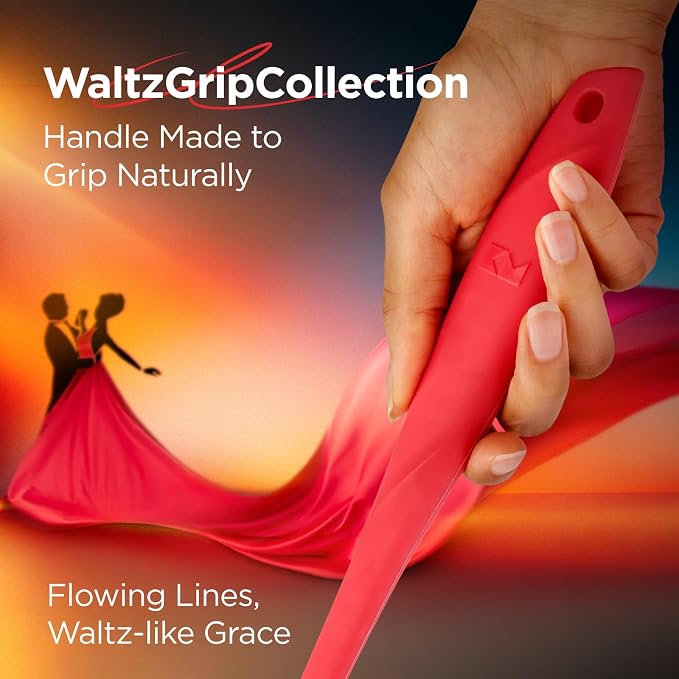 Kitchen Mama WaltzGrip Platinum Silicone Basting Pastry Brush, Red | Heat-Resistant, For Cooking, Baking, Grilling, Spreading Oil or Butter, Dishwasher-Safe
