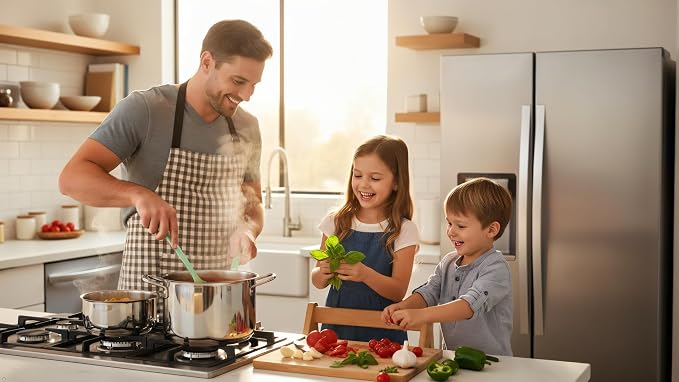 Reston Lloyd Cooking Spoon for Serving, Basting, Mixing, Heat Resistant, BPA Free Melamine 11 inch Utensil with Ergonomic Handle, Set of 6, Seafoam
