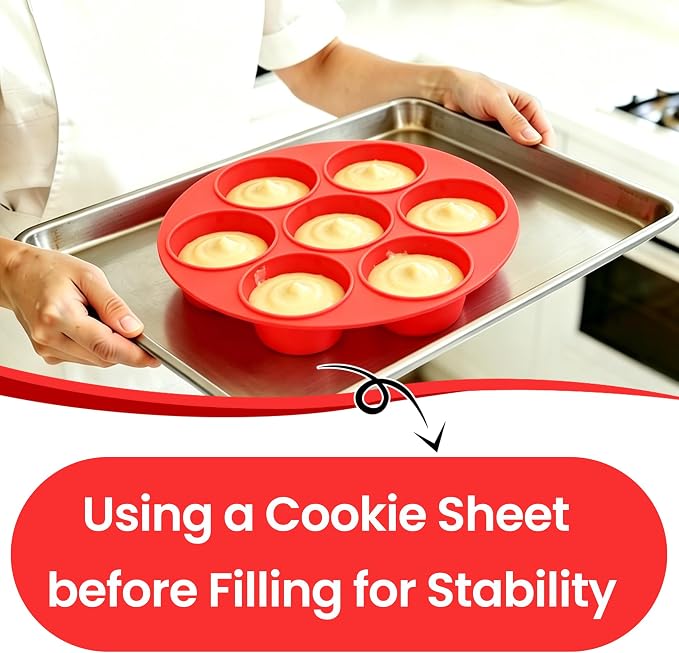 CAKETIME Silicone Muffin Pans for Air Fryer, Oven Baking Nonstick | Food-Grade, for Egg Bites, Muffins, Cupcakes, Mini Quiche 2 Pack