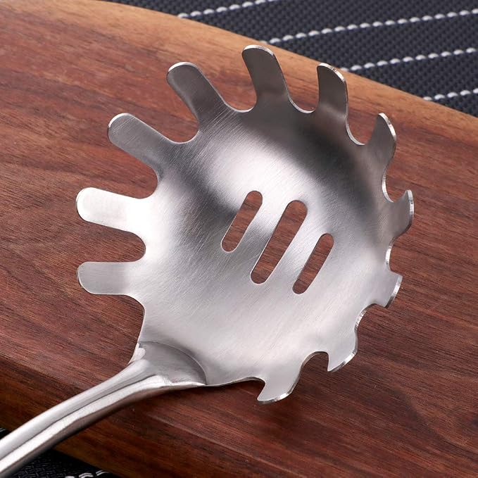 BuyGo Spaghetti Fork 18/8 Stainless Steel Pasta Spaghetti Server, Comfortable Grip Design with Matte Polish, Serve for Noodle, Spaghetti