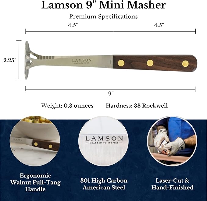 Lamson Mini Masher (Walnut Handle)