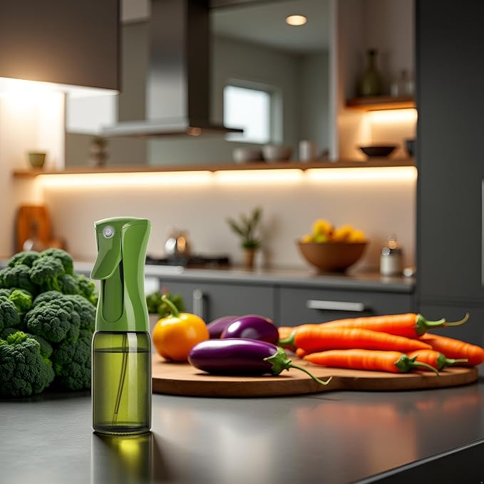 Mistifi Oil Sprayer for Cooking, 150ml Glass Olive Oil Sprayer, Fine Mist Spray Bottle for Air Fryer, Nonstick Frying, Salad, BBQ, Refillable Kitchen Oil Spray (PS64202)
