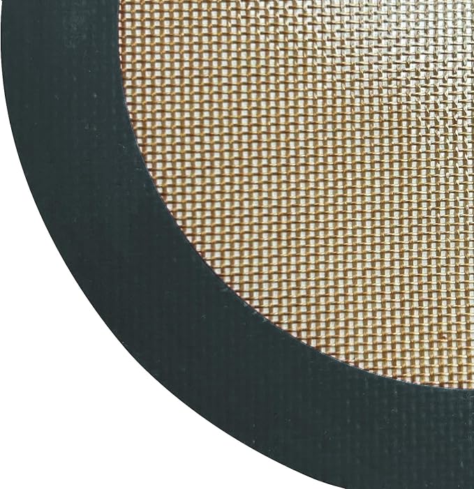Silicone Baking Mats, Set of 4, Round dia 8 Inch, Non Stick, BPA Free, Baking Sheet Pan Liner for Cake,Pizza,Cookies,Macaron,Bread,Pastry,Toaster (Gray, Round-dia 8 inch)
