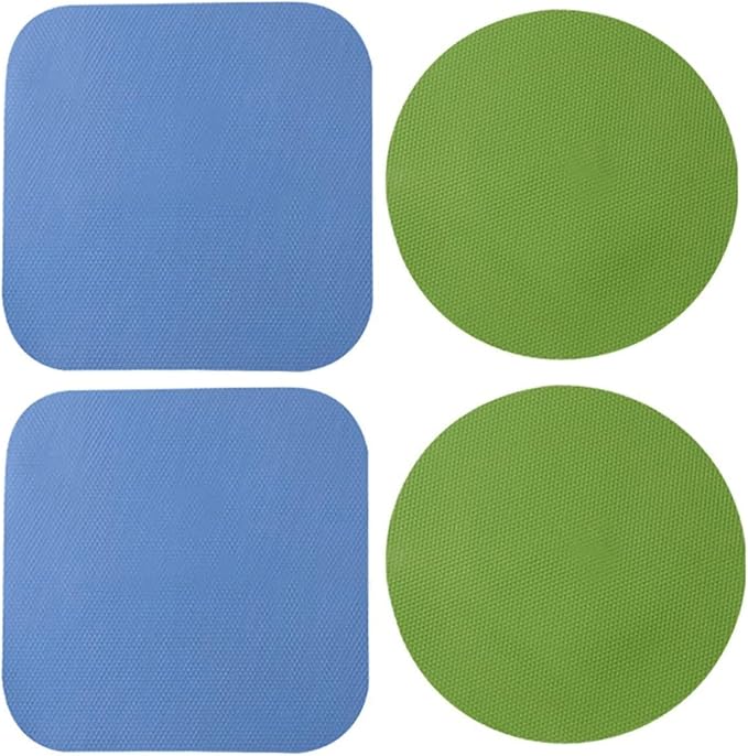 4 Pack Jar Opener, Silicone Bottle Opener Gripper Pad Top Rated for Seniors | Rubber Jar Opener Tool for Weak Hands and Arthritis, Green & Blue