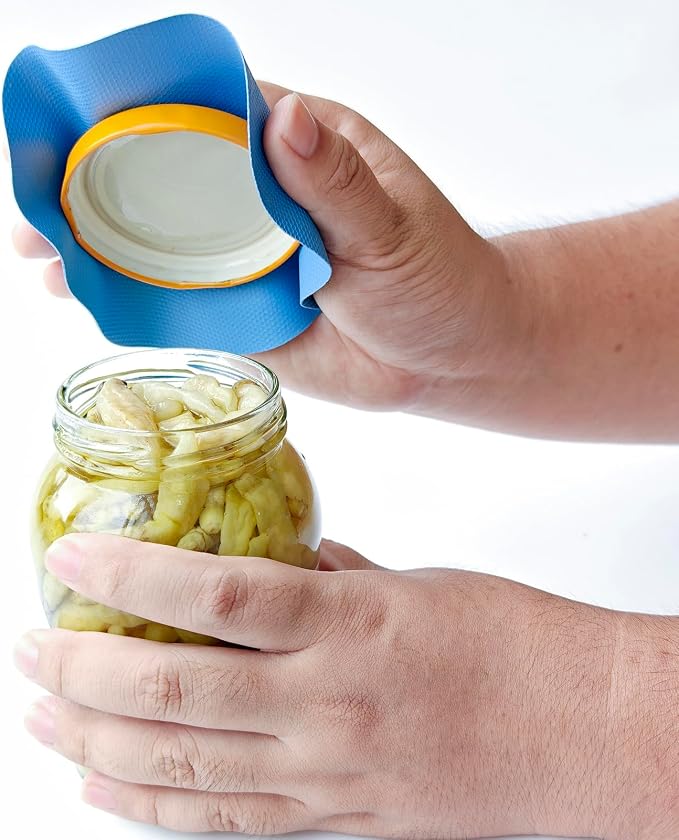 Otstar Jar Opener with Gripper Pads for Weak Hands, Seniors with Arthritis | Multifunction Lid Opener & Kitchen Gadgets, Adjustable, Non-slip, Effortlessly Open Jar Lids Bottle Caps and Pull-tab Cans