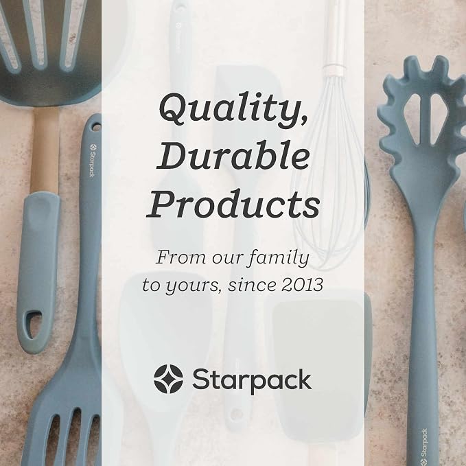 Starpack 'Winning Serve' XL Premium Silicone Serving Spoon (13.5") - Large Silicone Spoon for Cooking High Heat Resistant to 600°F - LFGB Grade Nonstick Mixing Spoons - Large Rubber Serving Spoons