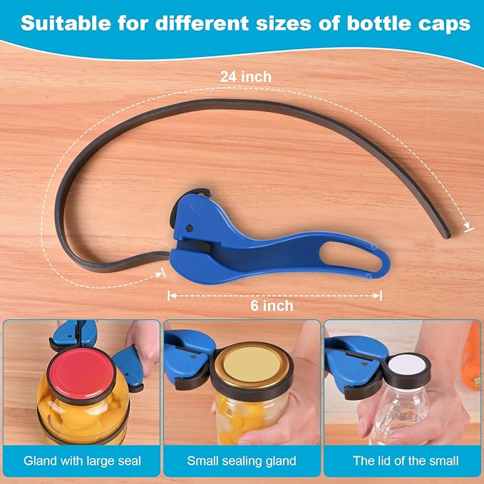 Double-Handle Jar Opener Seniors, Lg Jars, Arthritis, Patent, Self-Lock