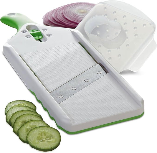 PrepSolutions Adjust-A-Slice Mandoline Slicer,Green – Adjustable Thickness,Perfect for Vegetables,Fruits,and More,(Pack of 12)