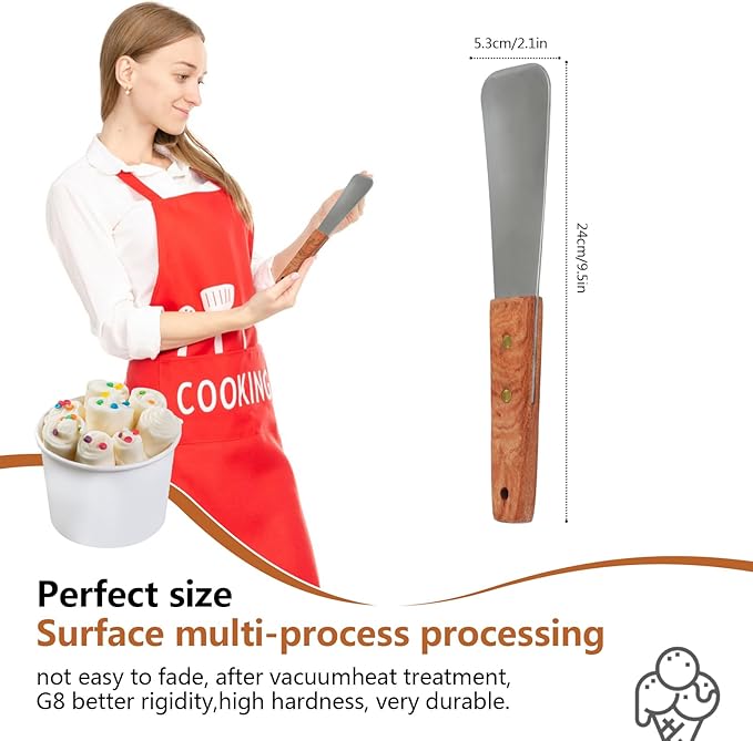 Ice Cream Spade,Stainless Steel Ice Cream Shovel with Wooden Handle…