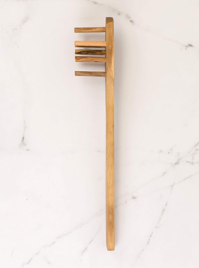 Eddington 50016 Italian Olive Wood Pasta Server, Handcrafted in Europe, Brown, 12-Inches