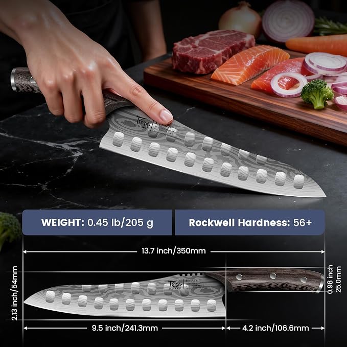 SYOKAMI Gyutou Chef Knife, 9.5 Inch Japanese Style Multi-purpose Kitchen Knife, Ultra Sharp Durable Professional-grade for Slicing, Chopping, Dicing, Ergonomic Anti-slip Handle, Trusted by chefs