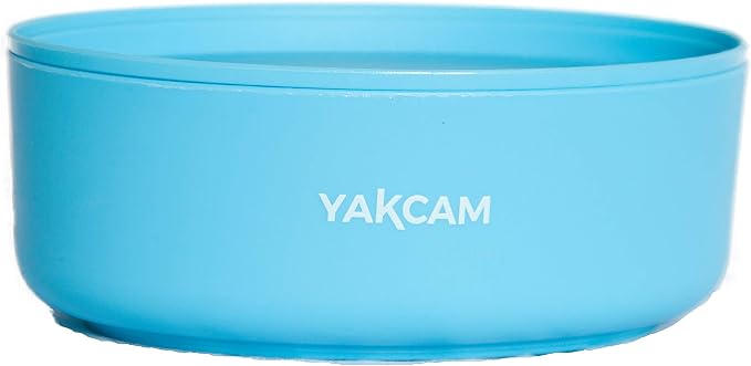 YAKCAM Cheese Grater with Container Bowl, 4-Pc Shredder and Zester | Fine and Course Stainless Steel Blades | Nonslip Base | Vegetable and Citrus Zester | 7x4.75x2.75 in